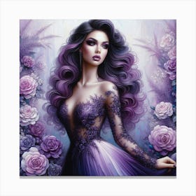 Purple Roses Canvas Print