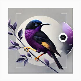 Purple Bird Canvas Print