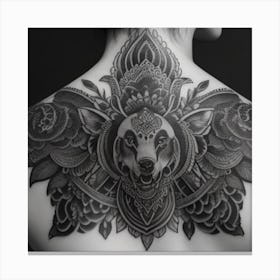 Wolf Tattoo Canvas Print