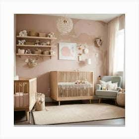A Photo Of A Baby S Room With Nursery Furniture An (8) Canvas Print
