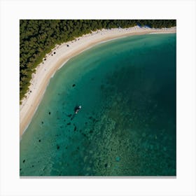 Aerial View Of A Beach 2 Canvas Print