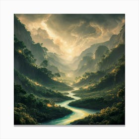 River In The Mountains 21 Canvas Print