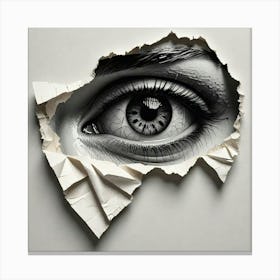 Through the Cracks: I Put An Eye On You Series Canvas Print