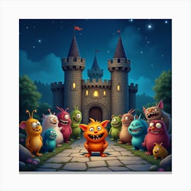 Monsters In The Castle 5 Canvas Print