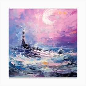 Seawater Ballet: Monet's Purple Symphony Canvas Print