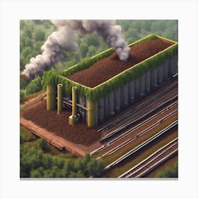 3d Rendering Of A Power Plant 1 Canvas Print