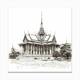 Royal Palace Of Phnom Penh Canvas Print