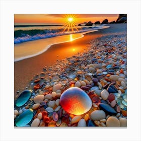 Pebbles On The Beach 3 Canvas Print