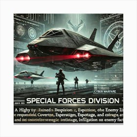 A Dramatic Futuristic Scene Showing The Special Fo Canvas Print