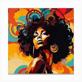 African Woman With Afro 3 Canvas Print