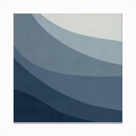 BLUE MINIMALIST WAVES - 01 Canvas Print