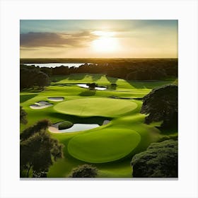 Sunset Golf Course 1 Canvas Print