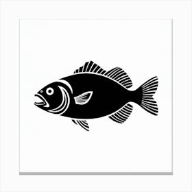 Black And White Fish Canvas Print