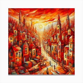 Sunset City Canvas Print