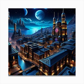 City At Night 8 Canvas Print