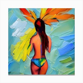 Girl In A Bikini Canvas Print