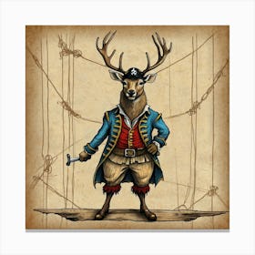 Pirate Deer 6 Canvas Print