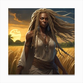 Woman With Dreadlocks 1 Canvas Print