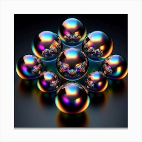 Rainbow Spheres Canvas Print