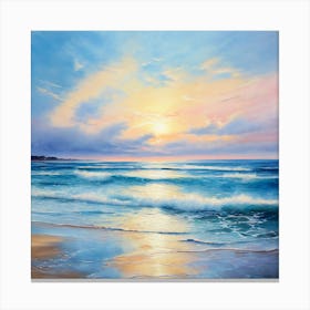 Sunset On The Beach Canvas Print