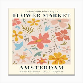 Flower Market Amsterdam Canvas Print