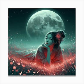 Geisha Creative Illustration Artwork 1 Canvas Print