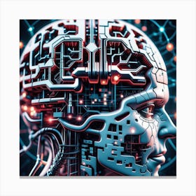 Cyborg Head 31 Canvas Print