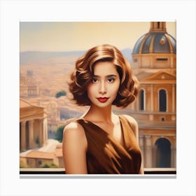 Portrait Of Legendary actress Himanee Bhatia Canvas Print