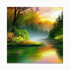 Sunset In The Forest 29 Canvas Print