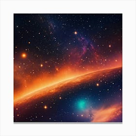 Space Background Canvas Print