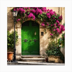 Green Door 1 Canvas Print