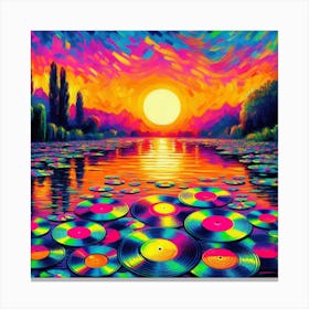 Psychedelic Sunset Canvas Print