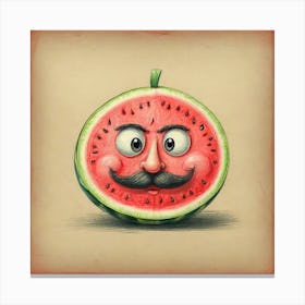 Watermelon Face 4 Canvas Print