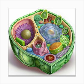 Detailed Cross Section Of A Plant Cell Canvas Print