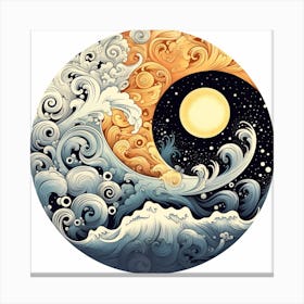 Great Wave Yin Canvas Print