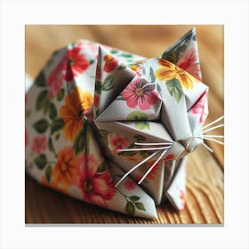 Origami Cat 3 Canvas Print