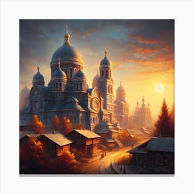 Sunset In The City Canvas Print