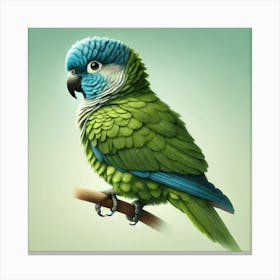 Parrot On A Branch 3 Canvas Print