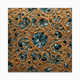 Blue And Brown Abstract Painting Canvas Print