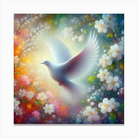 white bird10 Canvas Print