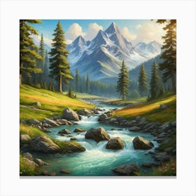 Landscape Painting Canvas Print