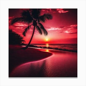 Sunset At The Beach 431 Canvas Print