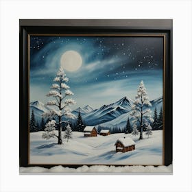 Winter Landscape Painting Canvas Print