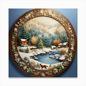 Winter Village 1 Canvas Print