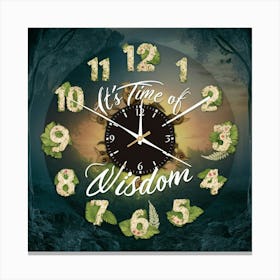 A Captivating And Artistic Poster Of A Wall Clock Canvas Print