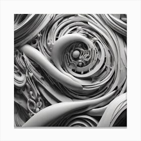 Spiral Paper Sculpture Canvas Print