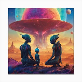 Alien Family Canvas Print