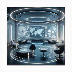 Futuristic Room 1 Canvas Print