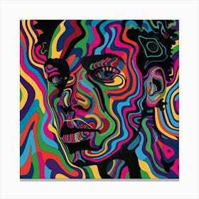 Abstract Portrait Of A Man 5 Canvas Print