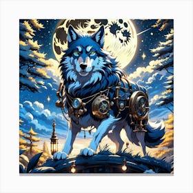 Steampunk Wolf 7 Canvas Print